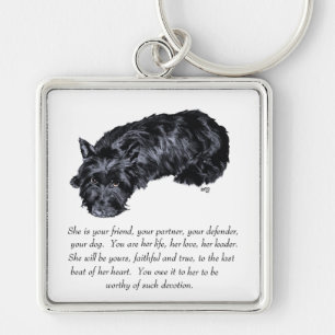 Schotse Terrier Aandenken - VROUW Sleutelhanger