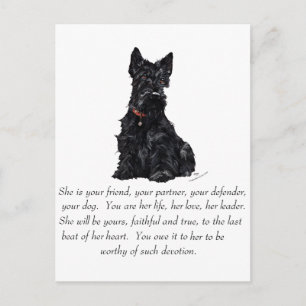 Schotse Terrier Aandenken - VROUWELIJK Briefkaart