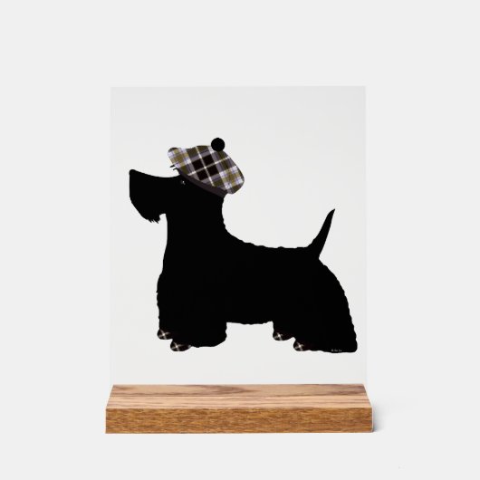Schotse Terrier Acryl Bord (Voorkant)
