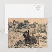Schotse Terrier Ansichtkaart Briefkaart (Voorkant / Achterkant)