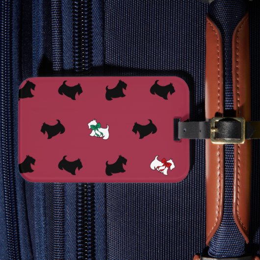 Schotse Terrier Bagage Label (Voorkant Insitu 4)