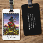 Schotse Terriër Bagpipes Kilt Dog Custom Bagagelabel