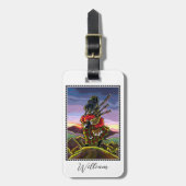 Schotse Terriër Bagpipes Kilt Dog Custom Bagagelabel (Voorkant verticaal)