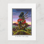 Schotse Terriër Bagpipes Kilt Dog Custom Briefkaart (Voorkant)
