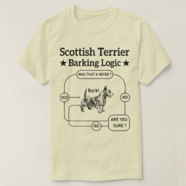 Schotse Terrier Barking Logica Grappige Hond Sarca T-shirt