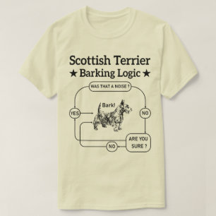 Schotse Terrier Barking Logica Grappige Hond Sarca T-shirt