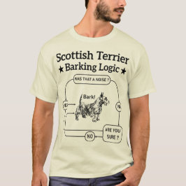 Schotse Terrier Barking Logica Grappige Hond Sarca T-shirt