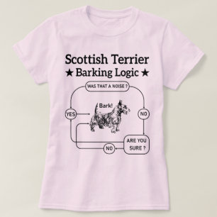 Schotse Terrier Barking Logica Grappige Hond Sarca T-shirt