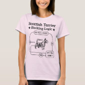 Schotse Terrier Barking Logica Grappige Hond Sarca T-shirt (Voorkant)