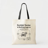 Schotse Terriër Blaft Logica Grappige Hond Sarcasm Tote Bag (Voorkant)