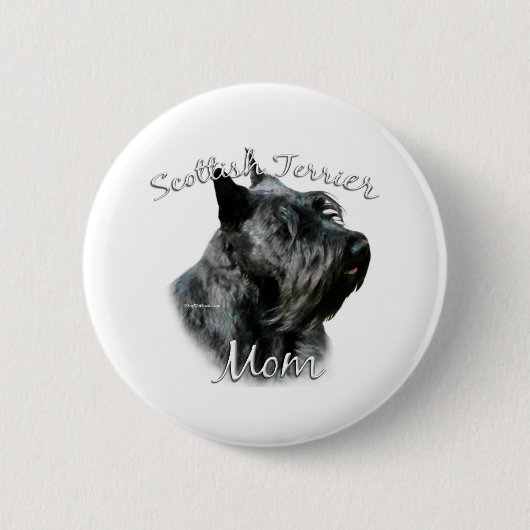 Schotse Terriër (blk) Moeder 2 Ronde Button 5,7 Cm (Voorkant)