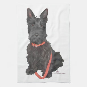 Schotse Terrier Bloei Theedoek