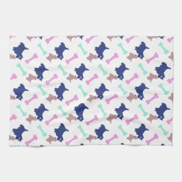 Schotse Terriër Botten kiezen voor kleur Dog Towel Theedoek