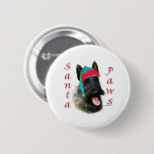Schotse Terriër (brindle) Santa Paws Ronde Button 5,7 Cm (Voorkant /achterkant)