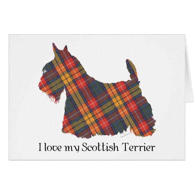 Schotse Terrier Buchanan Tartan (Voorkant Horizontaal)