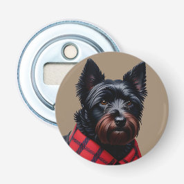 Schotse Terrier Button Flesopener