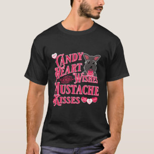 Schotse Terrier Candy Heart Wishes en Snor Kissen T-shirt