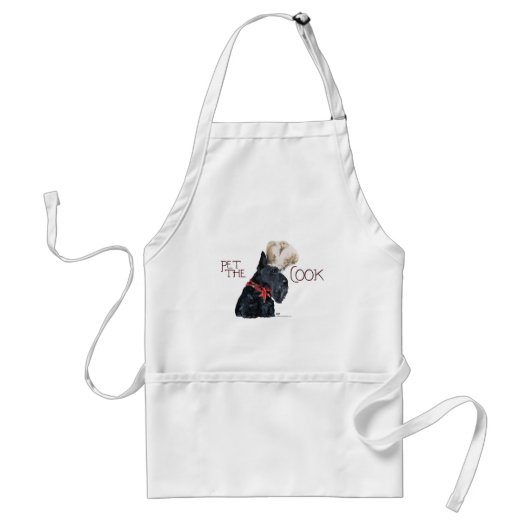 Schotse Terrier Chef Standaard Schort (Voorkant)