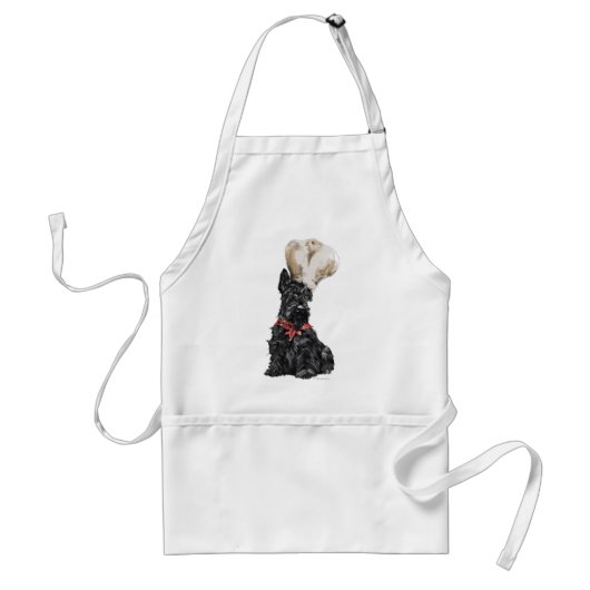 Schotse Terrier Chef Standaard Schort (Voorkant)