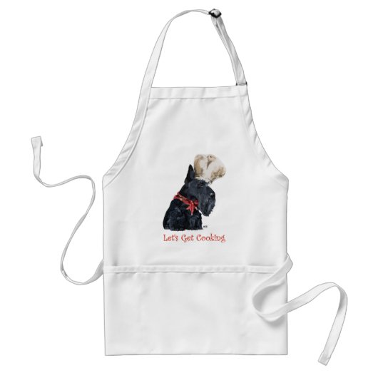 Schotse Terrier Chef Standaard Schort (Voorkant)