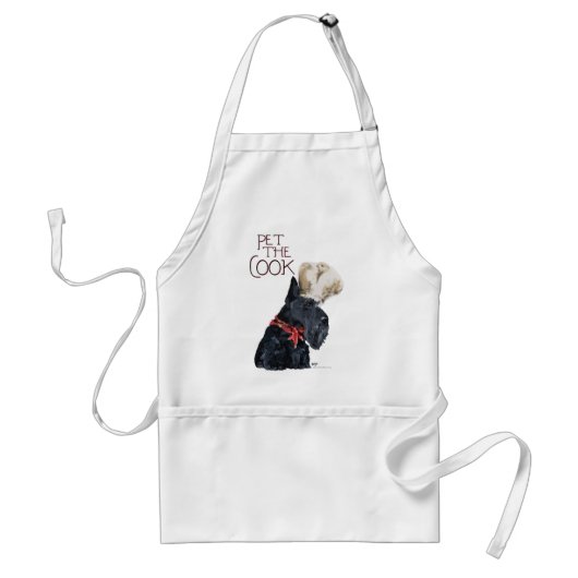 Schotse Terrier Chef Standaard Schort (Voorkant)