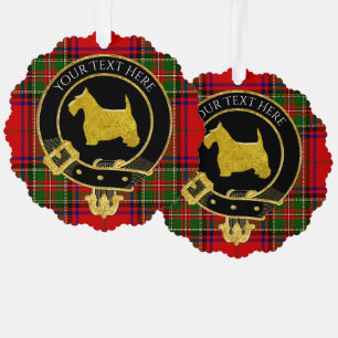 Schotse Terrier Clankleed Tartan Ornament Kaart