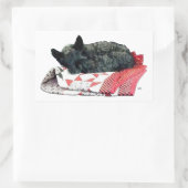 Schotse Terrier die slaapt Rechthoekige Sticker (Tas)