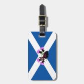 Schotse Terriër distel /Vlag van Sint-Andreas Bagagelabel (Voorkant verticaal)