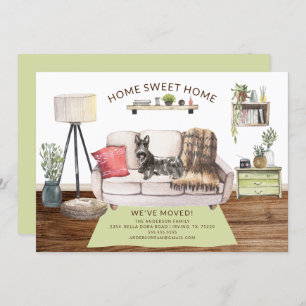 Schotse terrier Dog Moving Announcement Kaart