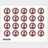 Schotse terrier Dog Play Lijst Ronde Sticker (Vel)