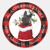 Schotse terrier Dog Play Lijst Ronde Sticker (Voorkant)