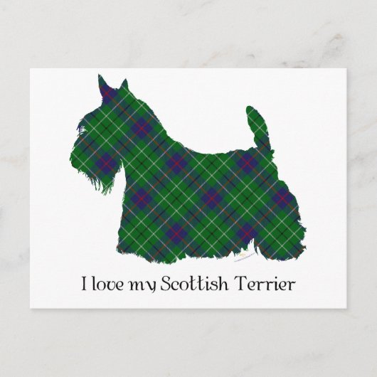 Schotse Terrier Duncan Tartan Briefkaart (Voorkant)