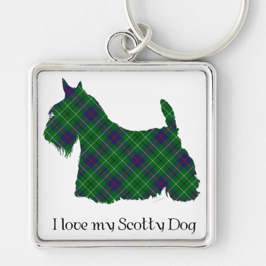 Schotse Terrier Duncan Tartan Sleutelhanger (Voorkant)