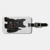 Schotse Terrier en Bow Bagagelabel (Voorkant horizontaal)