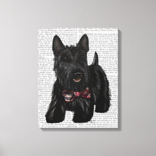 Schotse Terrier en Bow Canvas Afdruk (Voorkant)
