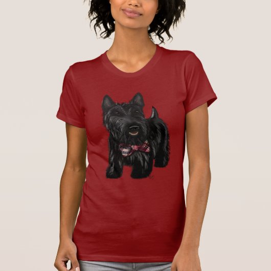 Schotse Terrier en Bow T-shirt (Voorkant)