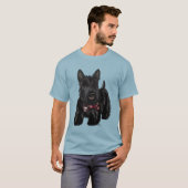 Schotse Terrier en Bow T-shirt (Voorkant volledig)