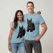 Schotse Terrier en Bow T-shirt (Unisex)