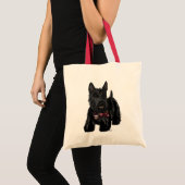 Schotse Terrier en Bow Tote Bag (Voorkant (product))