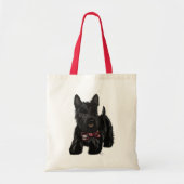 Schotse Terrier en Bow Tote Bag (Voorkant)