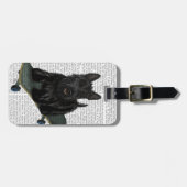 Schotse Terrier en Skateboard Bagagelabel (Voorkant horizontaal)