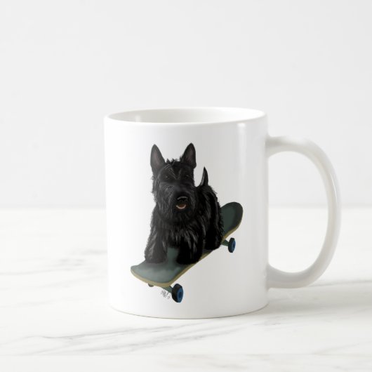 Schotse Terrier en Skateboard Koffiemok (Rechts)