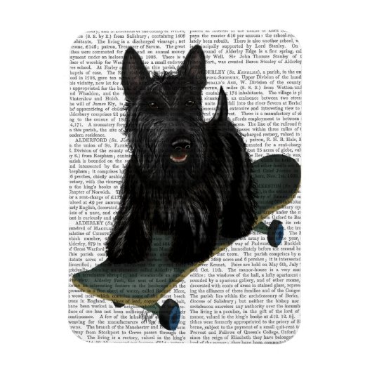Schotse Terrier en Skateboard Magneet (Verticaal)