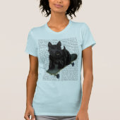Schotse Terrier en Skateboard T-shirt (Voorkant)