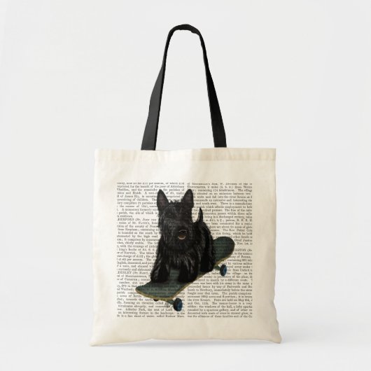 Schotse Terrier en Skateboard Tote Bag (Voorkant)