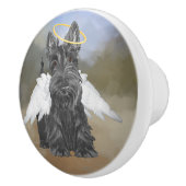 Schotse Terrier Engel Keramische Knop (Rechts)