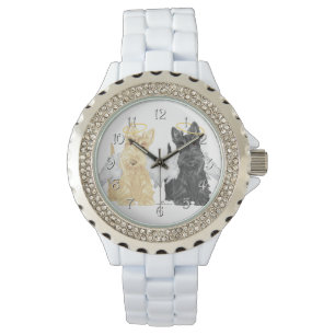 Schotse Terrier Engelen Horloge