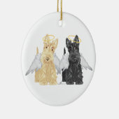 Schotse Terrier Engelen Keramisch Ornament (Rechts)
