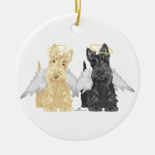 Schotse Terrier Engelen Keramisch Ornament