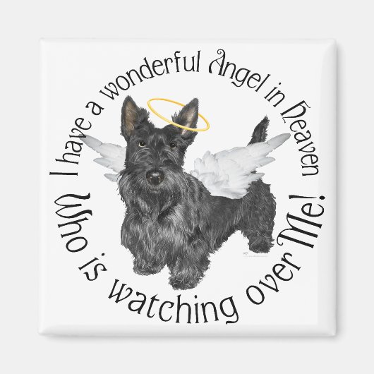 Schotse Terrier Engelen Magneet (Voorkant)